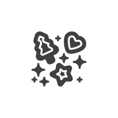 Noel zencefilli kurabiye kurabiye vektör simgesi