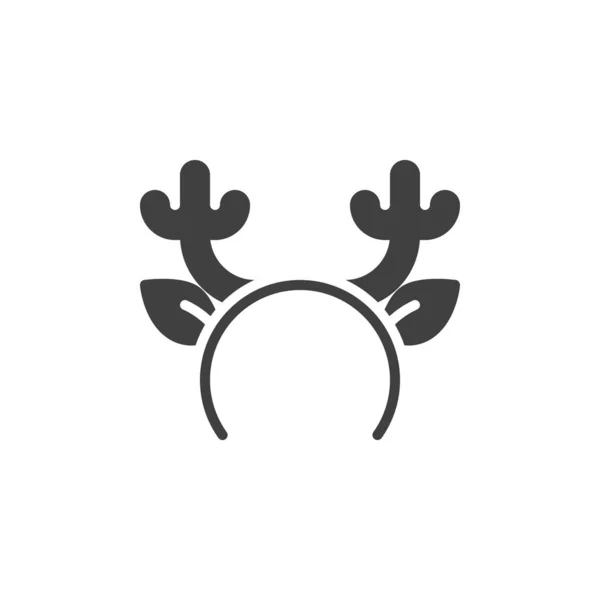 Reindeer horns mask vector icon — Stock Vector