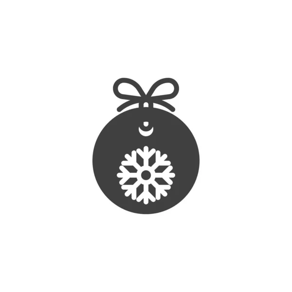 Jouet de Noël avec icône vectorielle de flocon de neige — Image vectorielle
