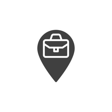 Ofis konumu pin vektörü simgesi