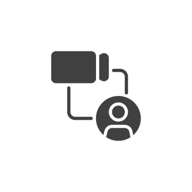 Görüntülü sohbet arama vektörü simgesi