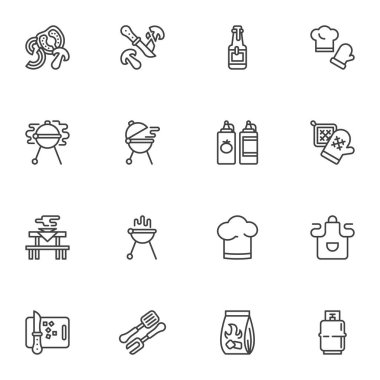 Barbekü partisi satır simgeleri ayarlandı