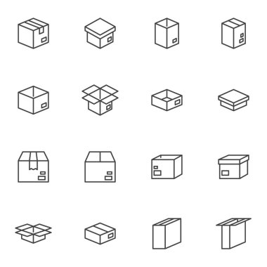 Kutu paketleme satırı simgeleri ayarlandı