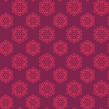 Covid-19 virüs simgeleri deseni