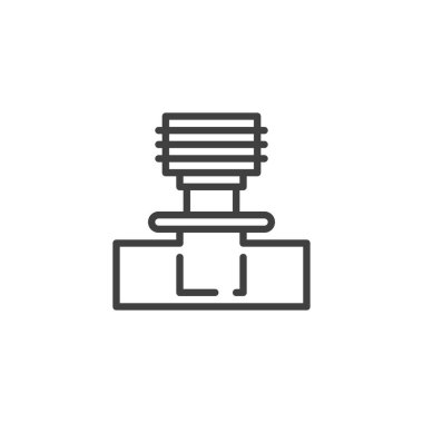 Tesisat vanası çizgisi simgesi