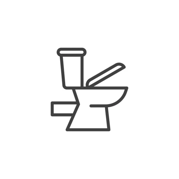 Toalete ícone de linha de assento — Vetor de Stock