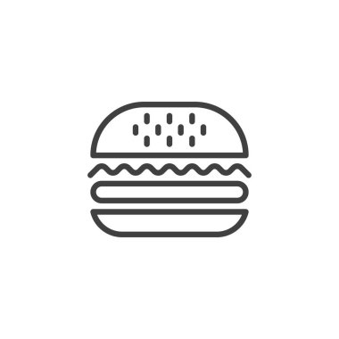 Hamburger, hamburger çizgisi simgesi