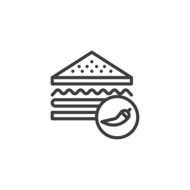 Baharatlı sandviç çizgisi simgesi