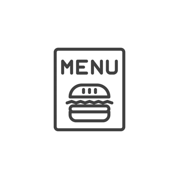 Burger menu lijn pictogram — Stockvector