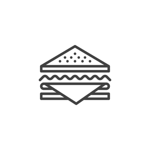 Сендвіч з значком сирної лінії — стоковий вектор