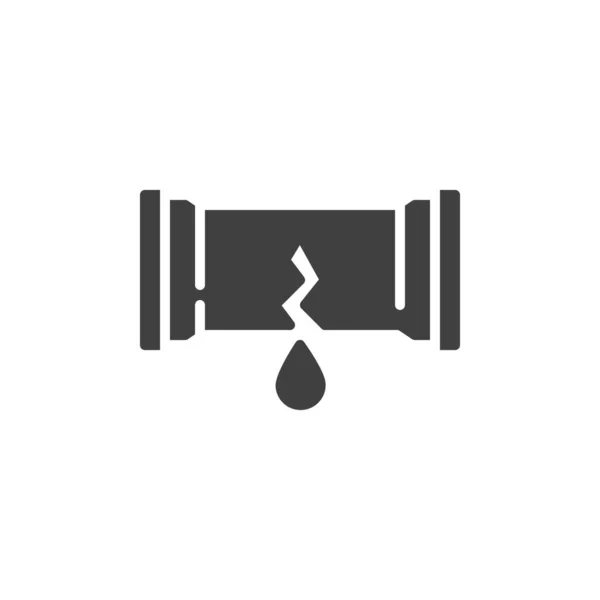 Leaking pipe vector icon — Stock Vector