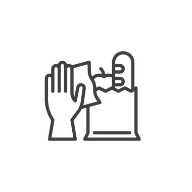 Market poşeti çizgisi simgesi temizleniyor