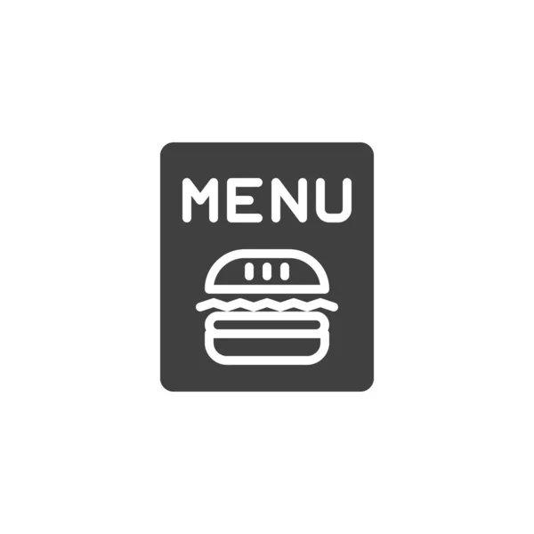 Burger Menüvektorsymbol — Stockvektor