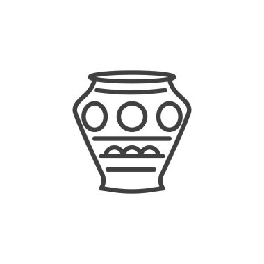 Antik amforo çizgi simgesi