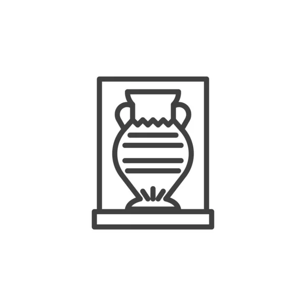 Ancienne icône de ligne de vase — Image vectorielle
