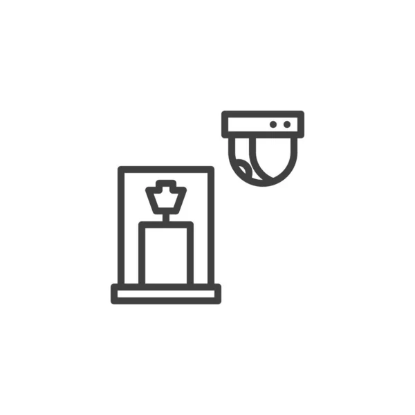 Museisäkerhetslinjens ikon — Stock vektor