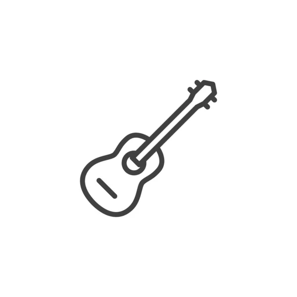 Ícone de linha de guitarra — Vetor de Stock