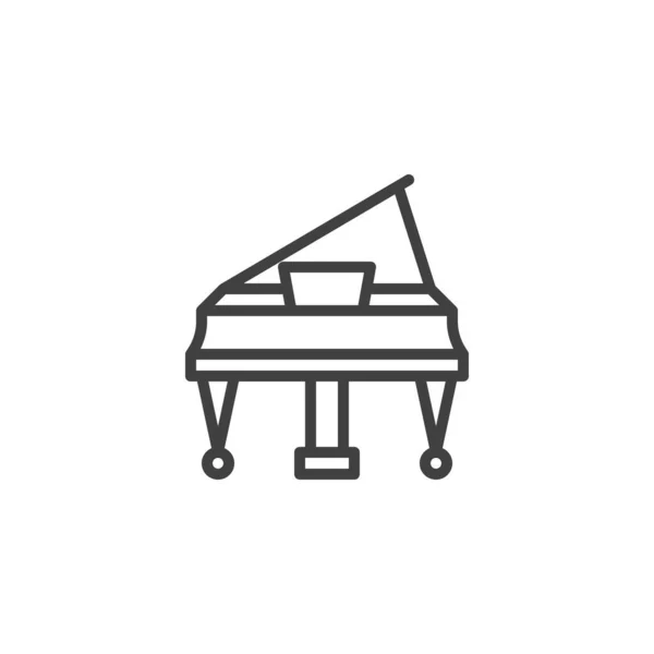 Icône de ligne de front piano à queue — Image vectorielle