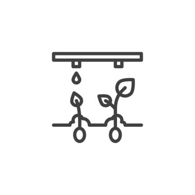 Otomatik bitki sulama çizgisi simgesi