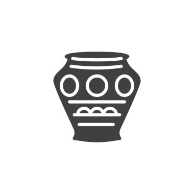 Antik amfora vektör simgesi