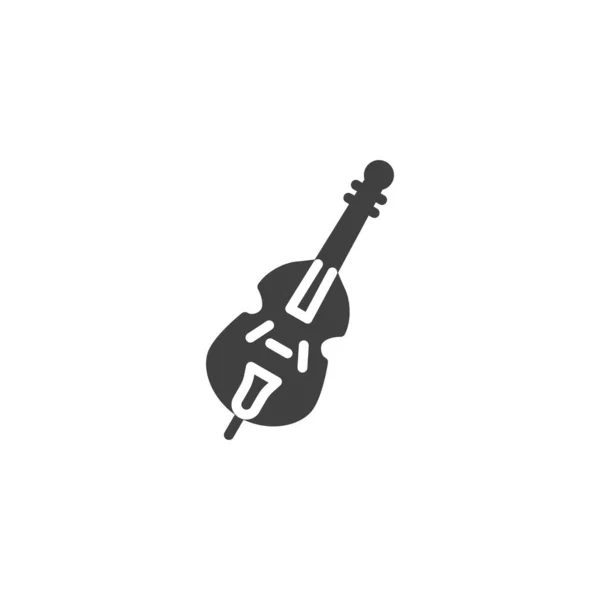 Cello, violin musical instrument vector icon — Stock Vector