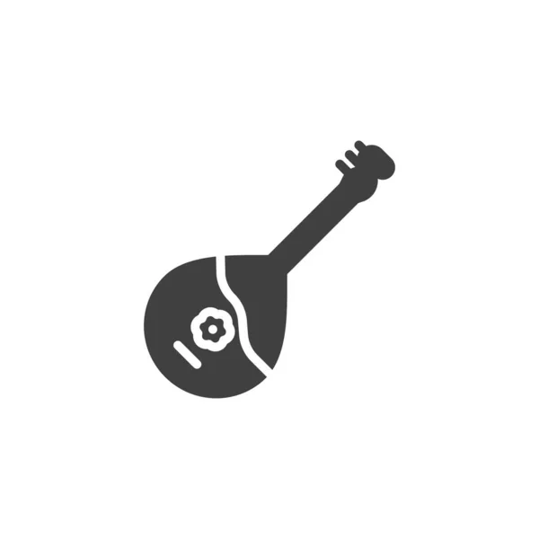 Domra musical instrument vector icon — Stock Vector