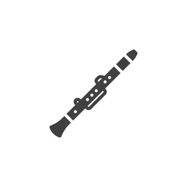 Ícone de vetor de instrumento musical clarinete —  Vetores de Stock