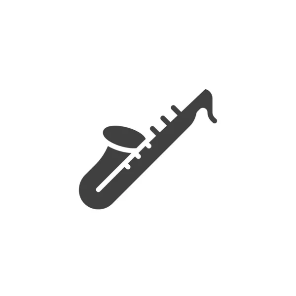 Saxofón icono vector instrumento musical — Archivo Imágenes Vectoriales