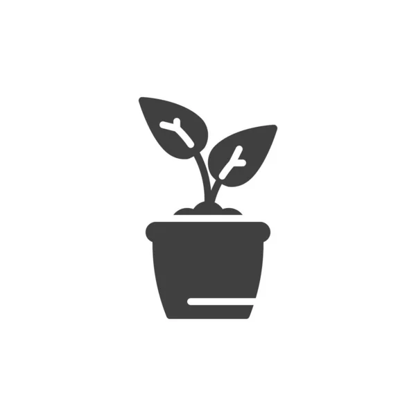 Plant in pot vector icoon — Stockvector