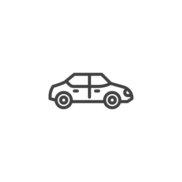 Sedan ícone de linha de carro — Vetor de Stock
