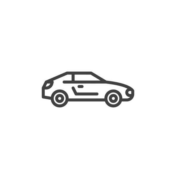 Coupe coche línea icono — Vector de stock