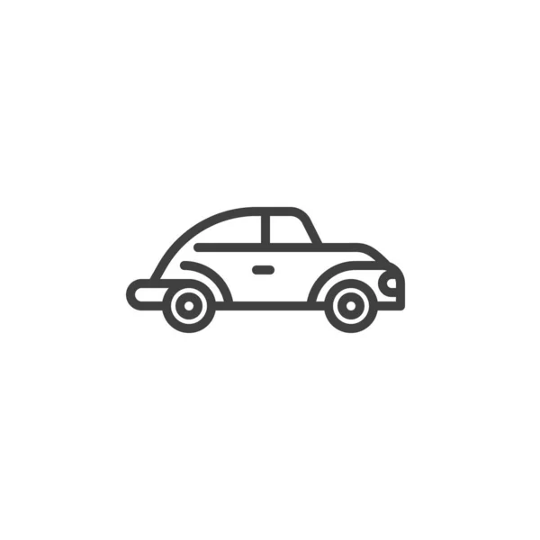 Retro auto lijn pictogram — Stockvector