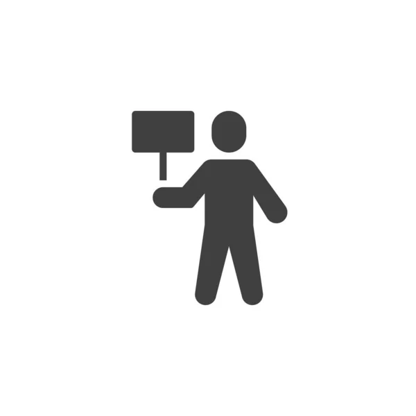 Man protester vector icon — Wektor stockowy