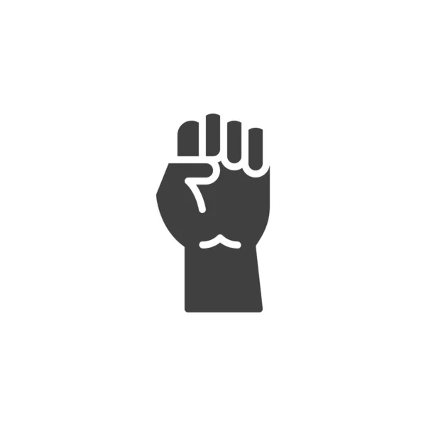 Raised fist vector icon — Stock Vector
