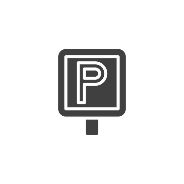 Parking sign vector icon — Stock Vector