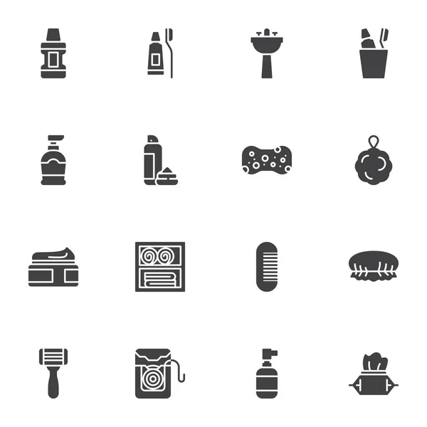 Conjunto de iconos vectoriales de higiene personal — Vector de stock
