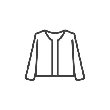 Kadın ceketi çizgisi simgesi