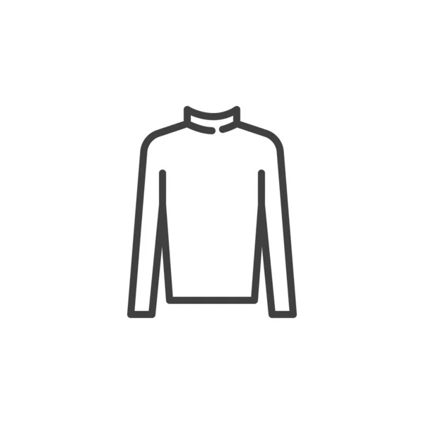 Jersey de cuello alto icono de la línea — Vector de stock