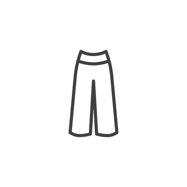 Pantalones mujer línea icono — Vector de stock