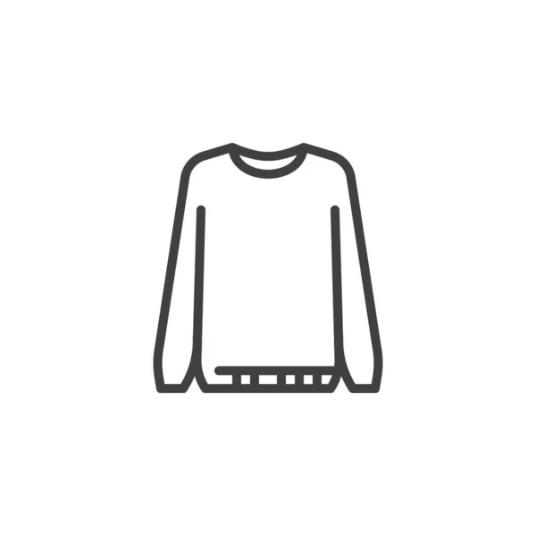 Long sleeve sweatshirt line icon — Stock Vector