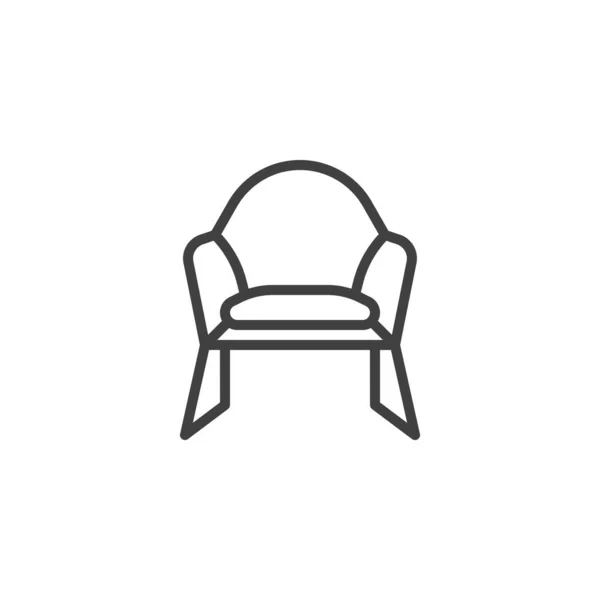 Armchair furniture line icon — Stock Vector