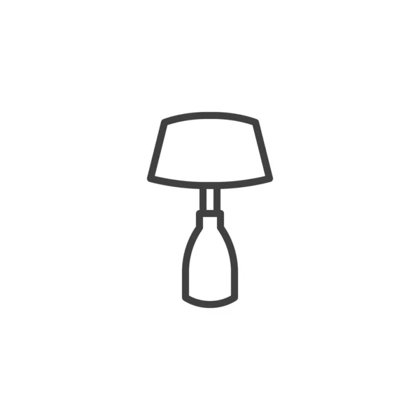 Ícone da linha da lâmpada de mesa —  Vetores de Stock