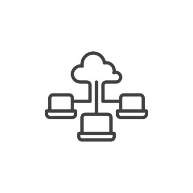 Bulut hesaplama sunucu satırı simgesi
