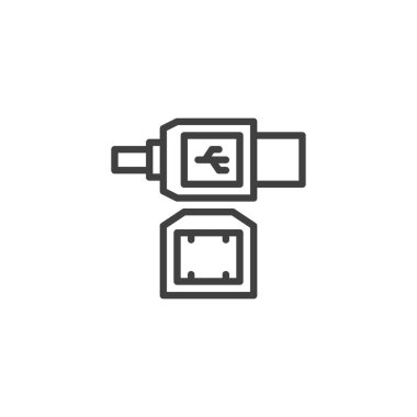 LAN kablo dolgu hattı simgesi