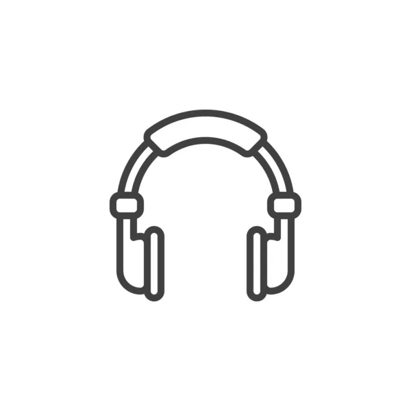 Icono de línea auriculares — Vector de stock