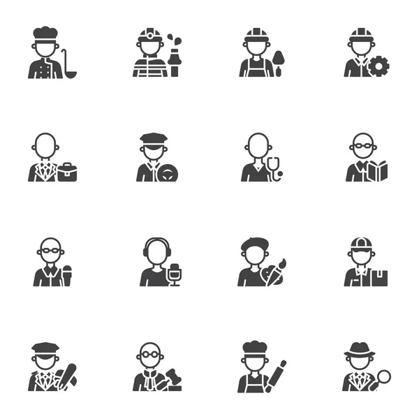 Gente profesión vector iconos conjunto — Archivo Imágenes Vectoriales