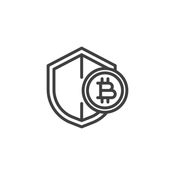 Ikone der Bitcoin-Versicherung — Stockvektor