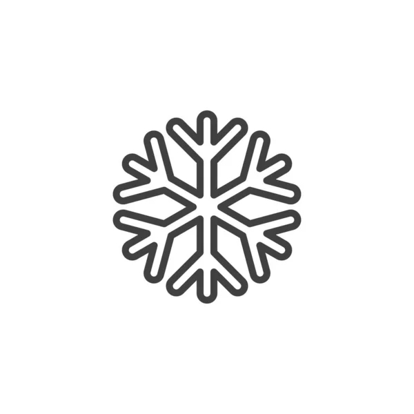 Icono de línea de copo de nieve — Archivo Imágenes Vectoriales