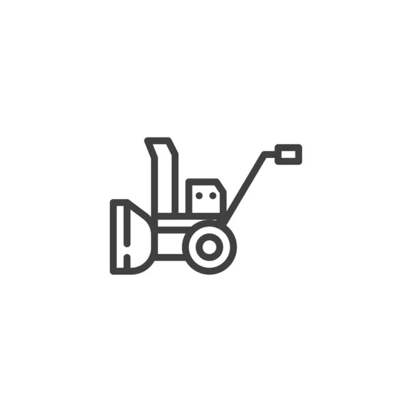 Snow blower line icon — Stock Vector