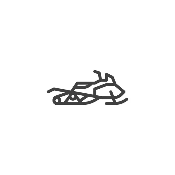 Icono de línea de moto de nieve — Archivo Imágenes Vectoriales